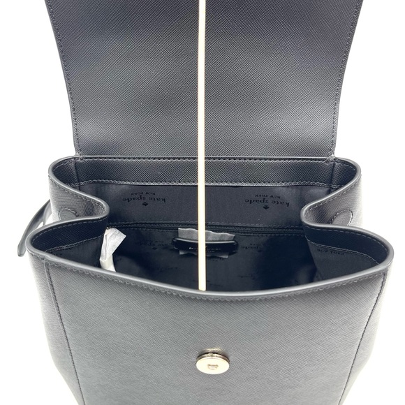 Kate Spade Madison Flap Backpack Black - Picture 8 of 9